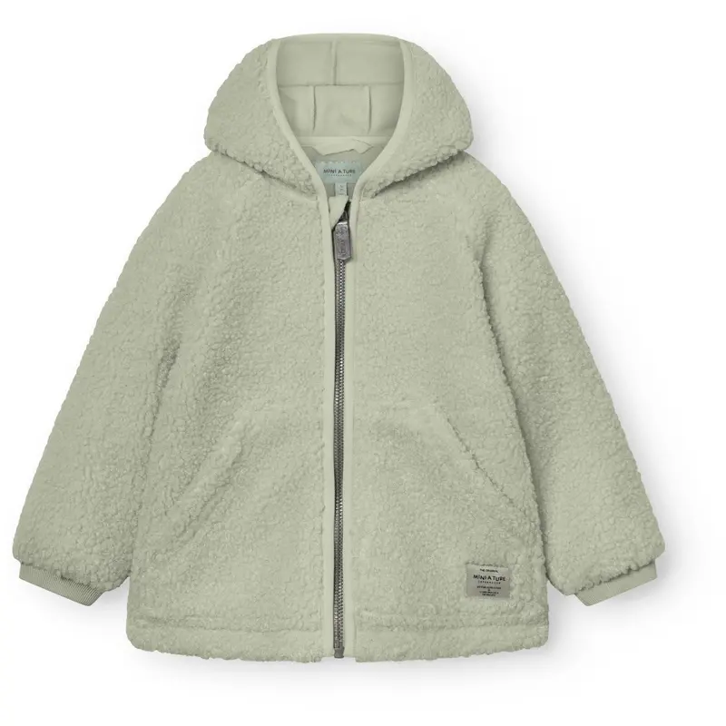 Mini A Ture Desert Sage Matliff Teddyfleece Jacket. Grs 1