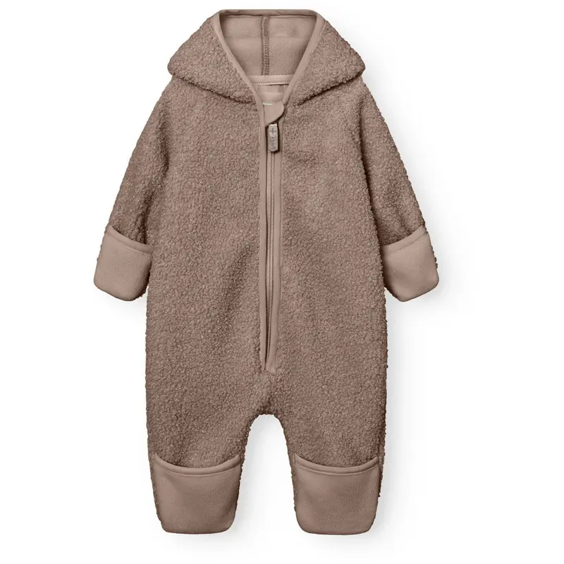 Mini A Ture Grey Brown Matadel Teddyfleece Jumpsuit. Grs 1