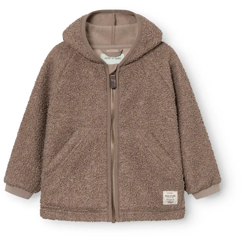 Mini A Ture Grey Brown Matliff Teddyfleece Jacket. Grs 1