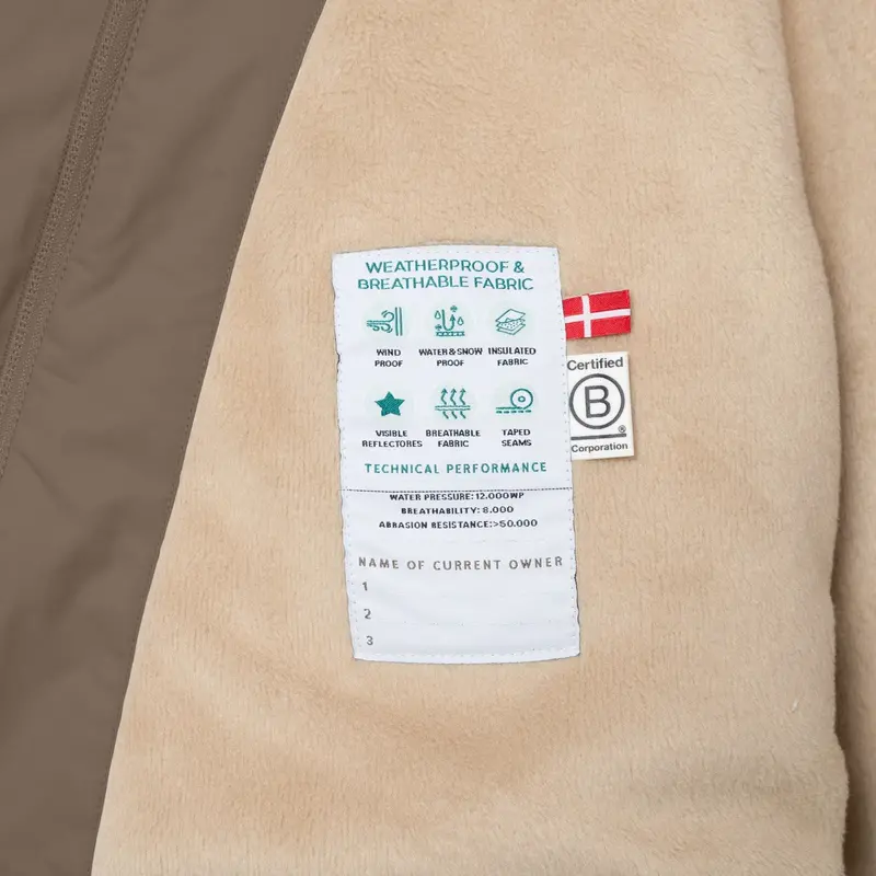 Mini A Ture Morel Grey Matwang Fleece Lined Winter Jacket. Grs 4