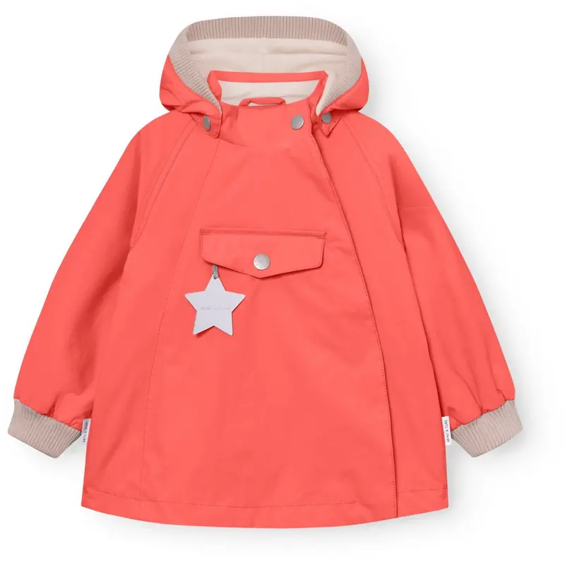 Mini A Ture Paprika Red Matwai Fleece Lined Jacket. Grs 1
