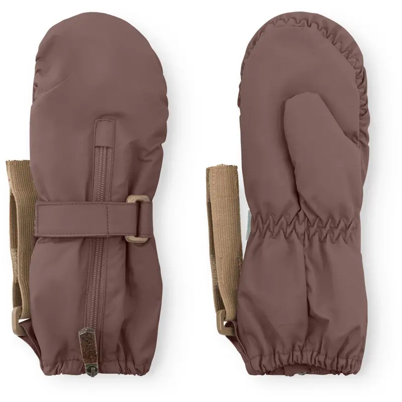 Mini A Ture Peppercorn Plum Matcesar Fleece Lined Mittens 1