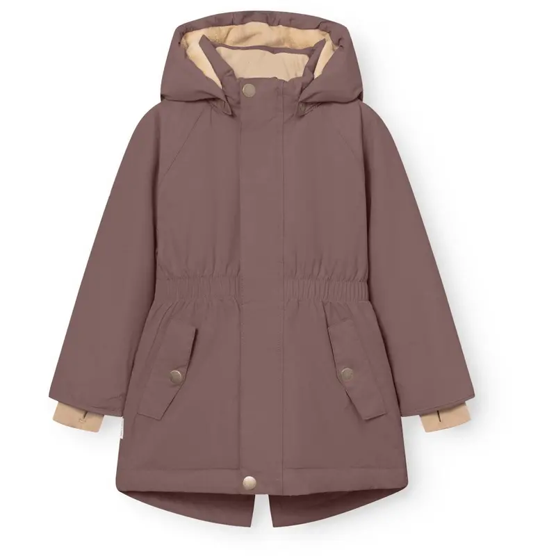 Mini A Ture Peppercorn Plum Matvikania Fleece Lined Winter Jacket. Grs 1