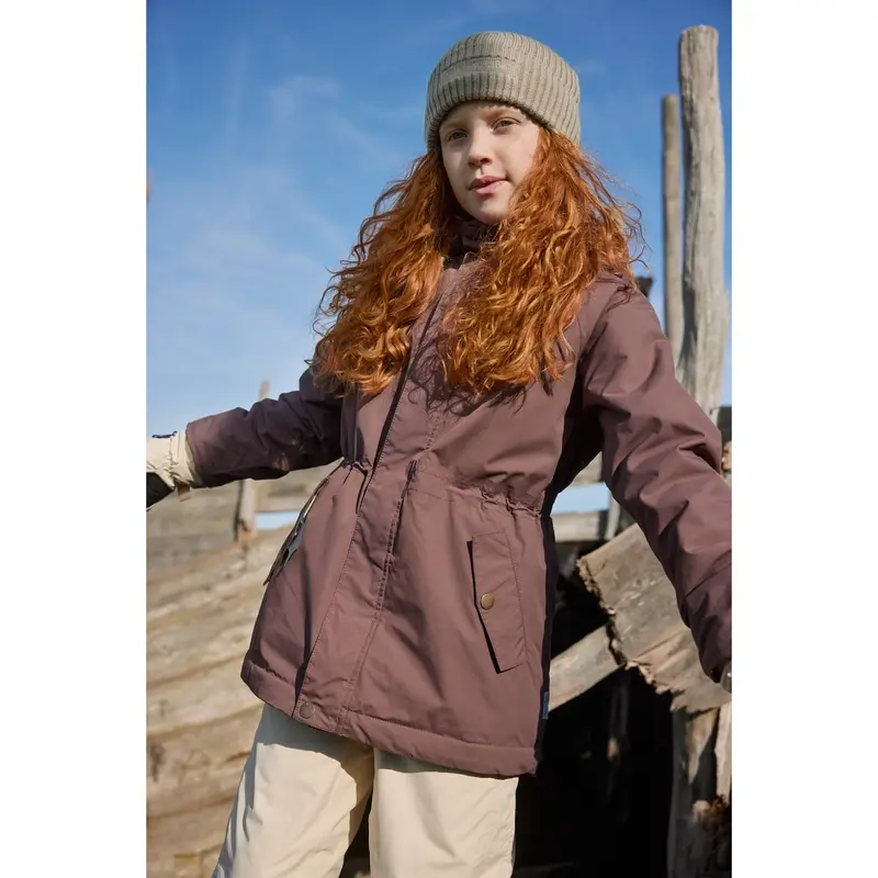 Mini A Ture Peppercorn Plum Matvikania Fleece Lined Winter Jacket. Grs 4