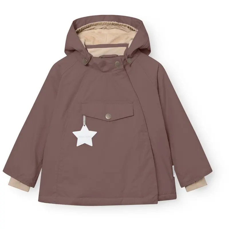 Mini A Ture Peppercorn Plum Matwang Fleece Lined Winter Jacket. Grs 1