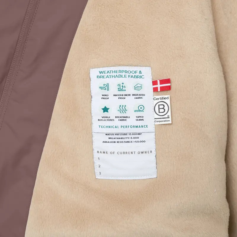 Mini A Ture Peppercorn Plum Matwang Fleece Lined Winter Jacket. Grs 3