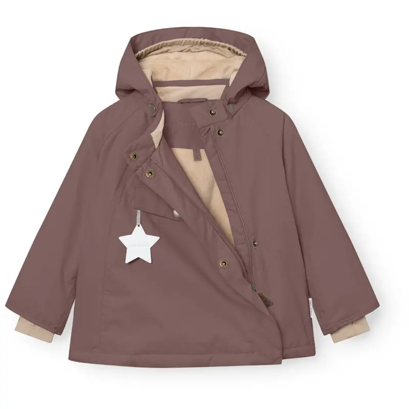 Mini A Ture Peppercorn Plum Matwang Fleece Lined Winter Jacket. Grs 6
