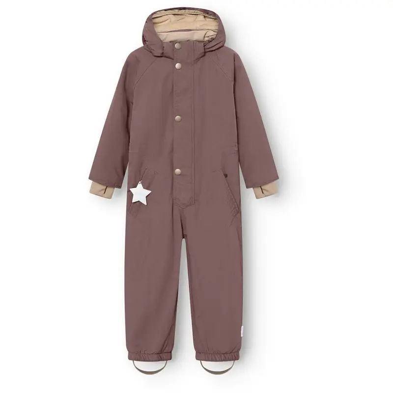 Mini A Ture Peppercorn Plum Matwanni Fleece Lined Snowsuit. Grs 1