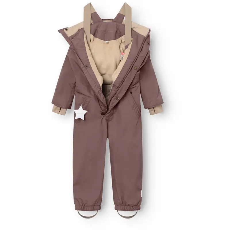 Mini A Ture Peppercorn Plum Matwanni Fleece Lined Snowsuit. Grs 2