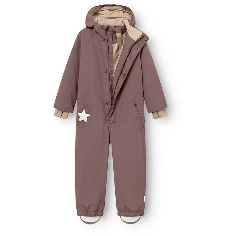 Mini A Ture Peppercorn Plum Matwanni Fleece Lined Snowsuit. Grs 3
