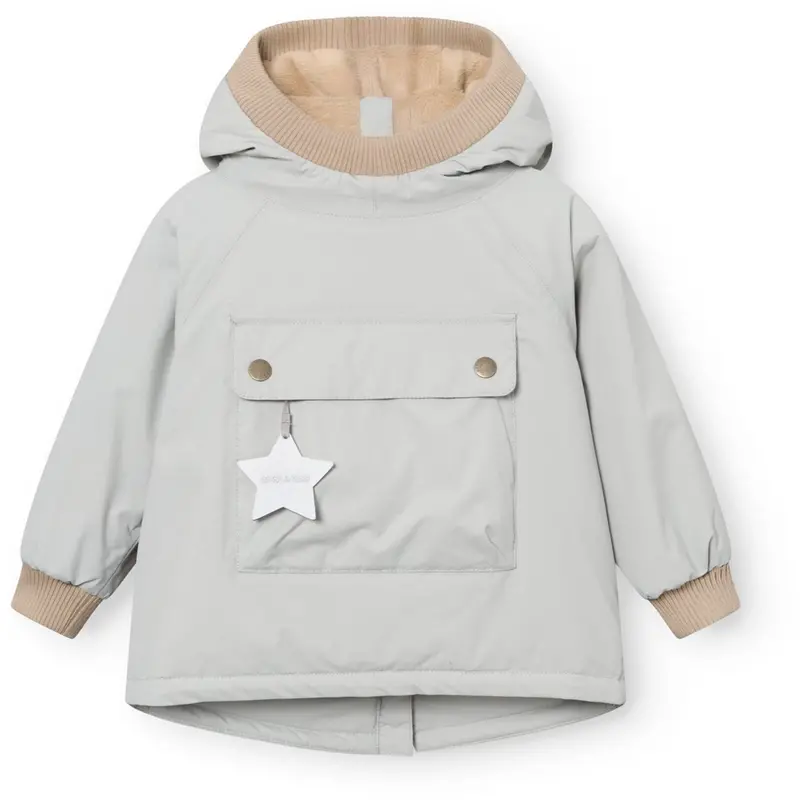 Mini A Ture Puritan Grey Matbabywen Fleece Lined Winter Anorak. Grs 1