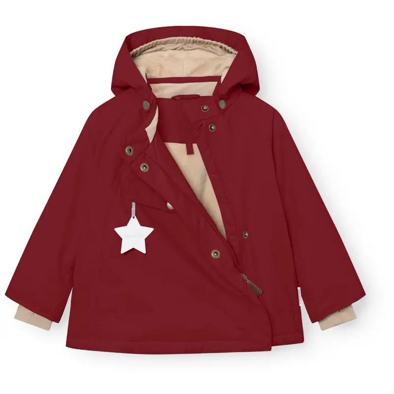 Mini A Ture Red Merlot Matwang Fleece Lined Winter Jacket. Grs 6