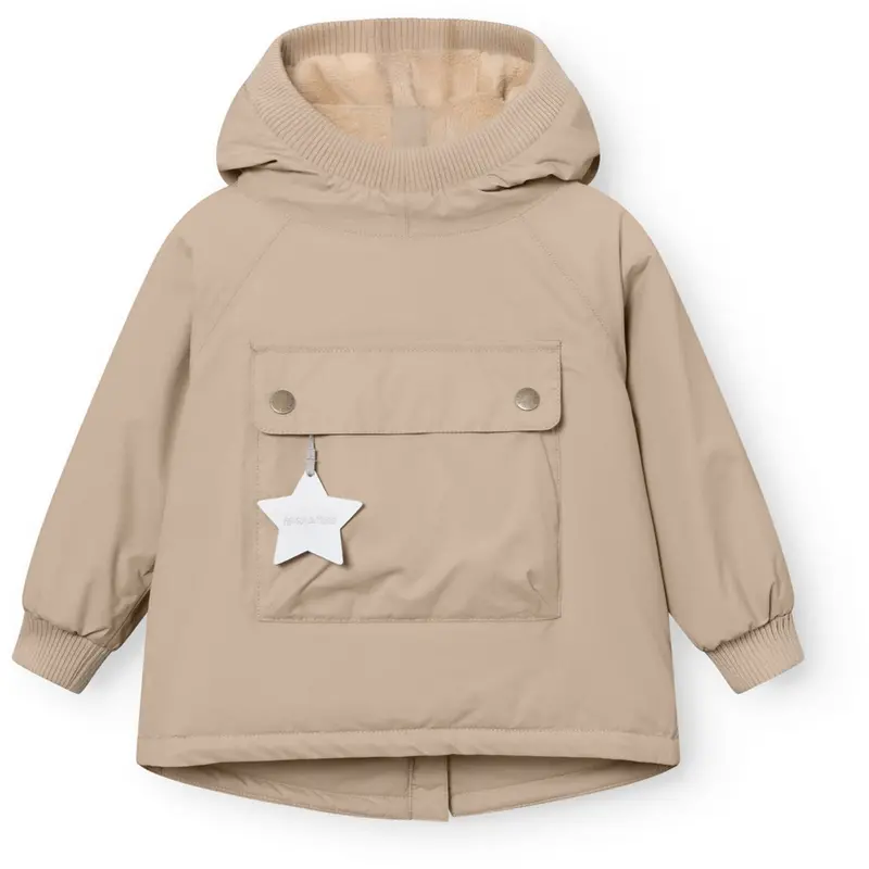 Mini A Ture Savannah Tan Matbabywen Fleece Lined Winter Anorak. Grs 1