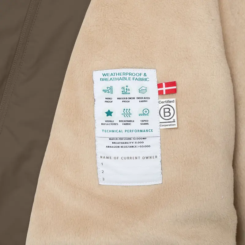Mini A Ture Tarmac Green Matwang Fleece Lined Winter Jacket. Grs 5