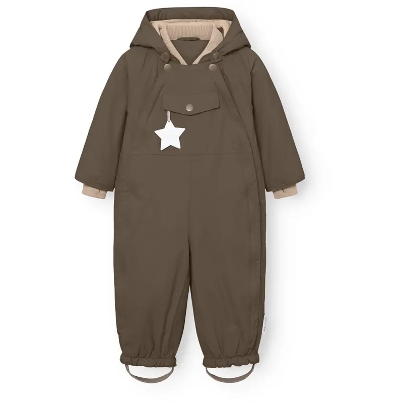 Mini A Ture Tarmac Green Matwisti Fleece Lined Snowsuit. Grs 1