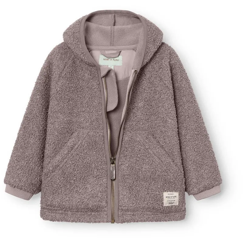 Mini A Ture Zinc Purple Matliff Teddyfleece Jacket. Grs 2