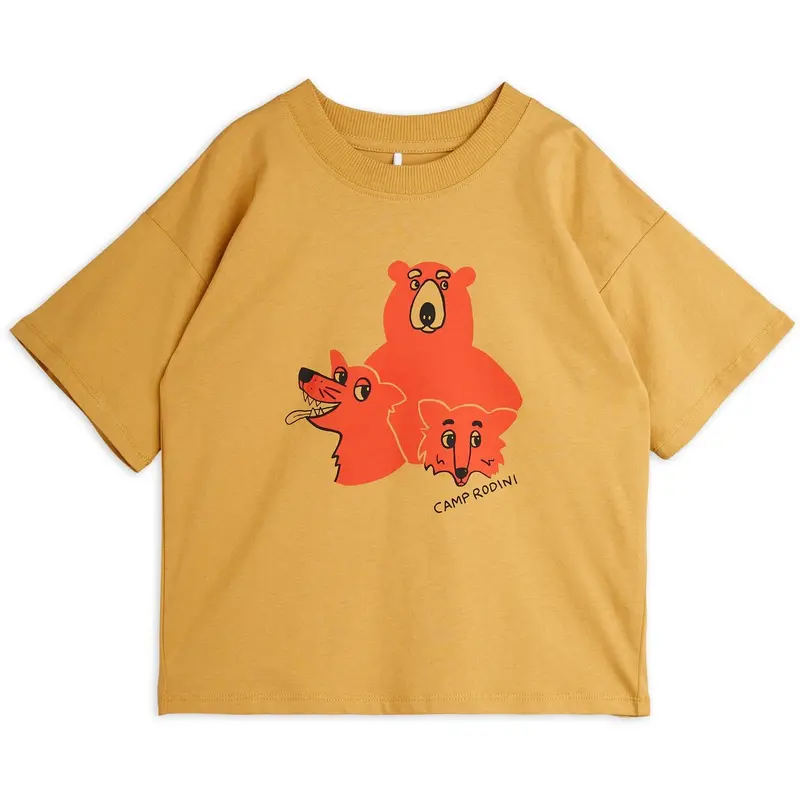 Mini Rodini Beige Camp Rodini Sp Ss Tee 1