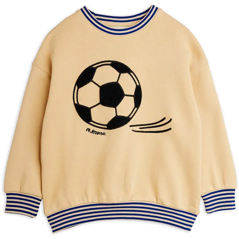 Mini Rodini Beige Football Chenille Sweatshirt 1