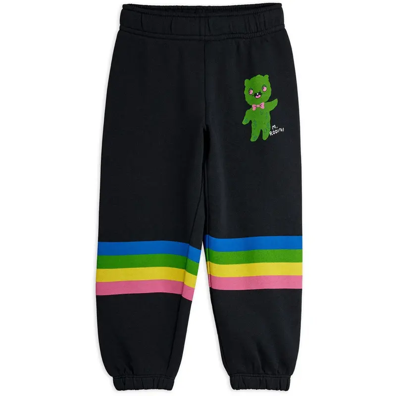Mini Rodini Black Alien Stripe Sp Sweatpants 1