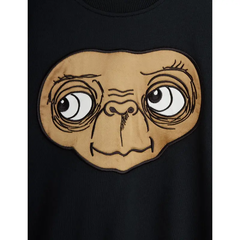 Mini Rodini Black E.T Application Sweatshirt 2