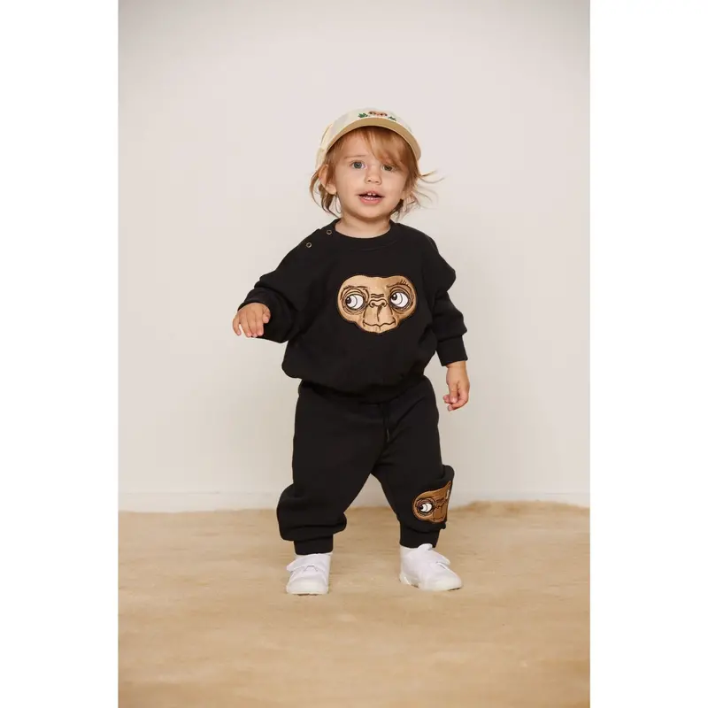Mini Rodini Black E.T Application Sweatshirt 4