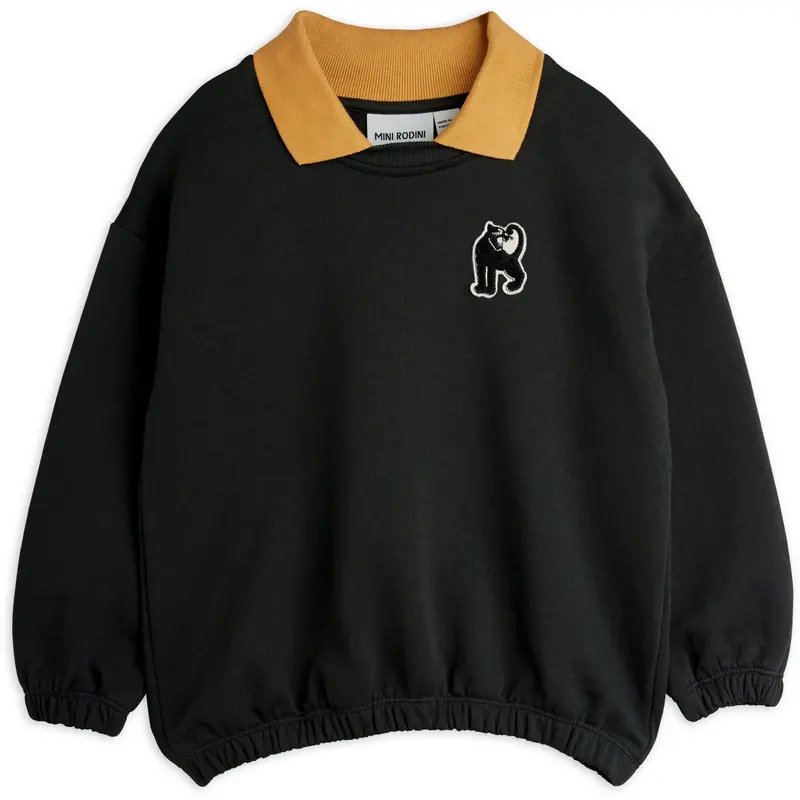 Mini Rodini Black Panther Patch Collar Sweatshirt 1
