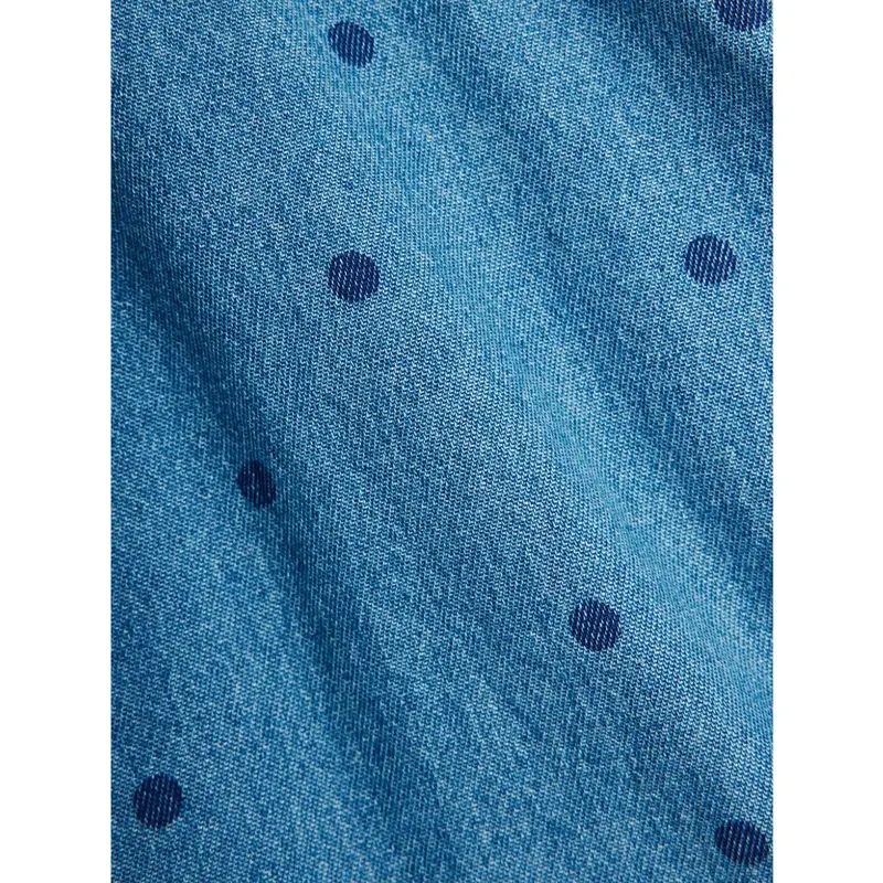 Mini Rodini Blue Lw Denim Dots Aop Ls Shirt 6