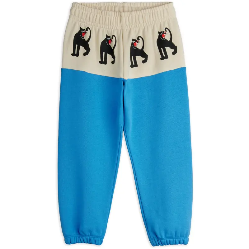 Mini Rodini Blue Panther Panel Sweatpants 1