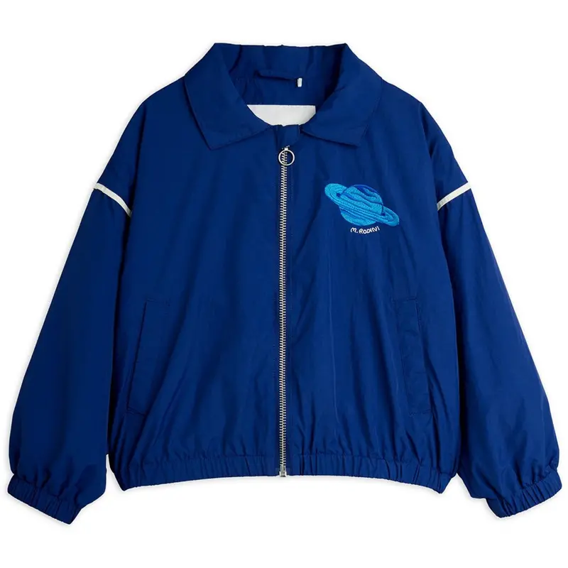 Mini Rodini Blue Planet Emb Nylon Jacket 1