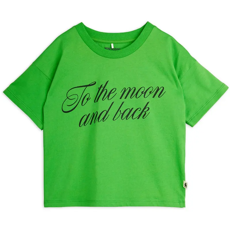 Mini Rodini Green To The Moon Sp Ss Tee 1
