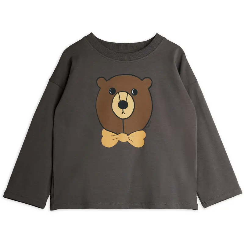 Mini Rodini Grey Bear Sp Ls Top 1