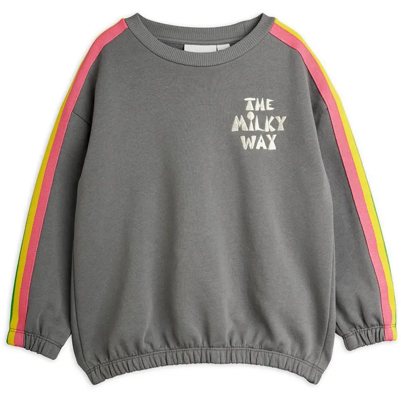 Mini Rodini Grey The Milky Way Rainbow Panel Sweatshirt 1