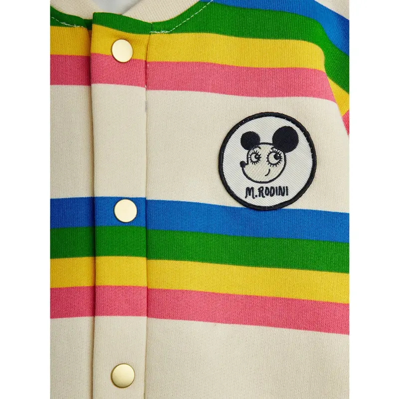 Mini Rodini Multi Ritzratz Stripe Baby Onesie 2