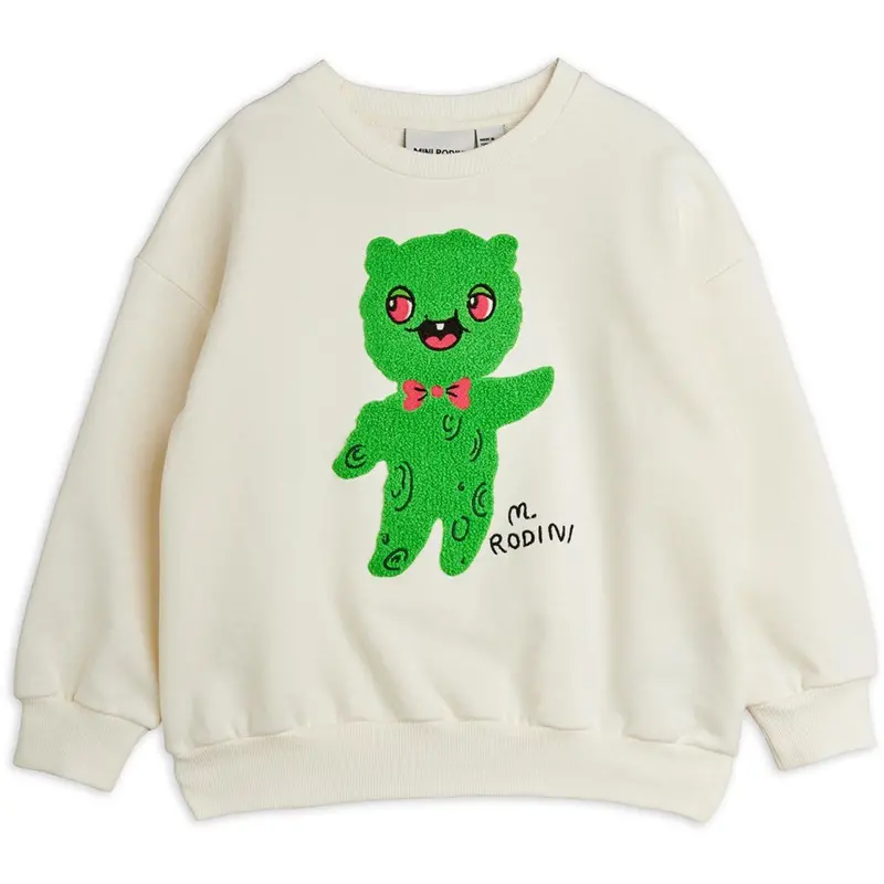 Mini Rodini Off-White Alien Chenille Sweatshirt 1