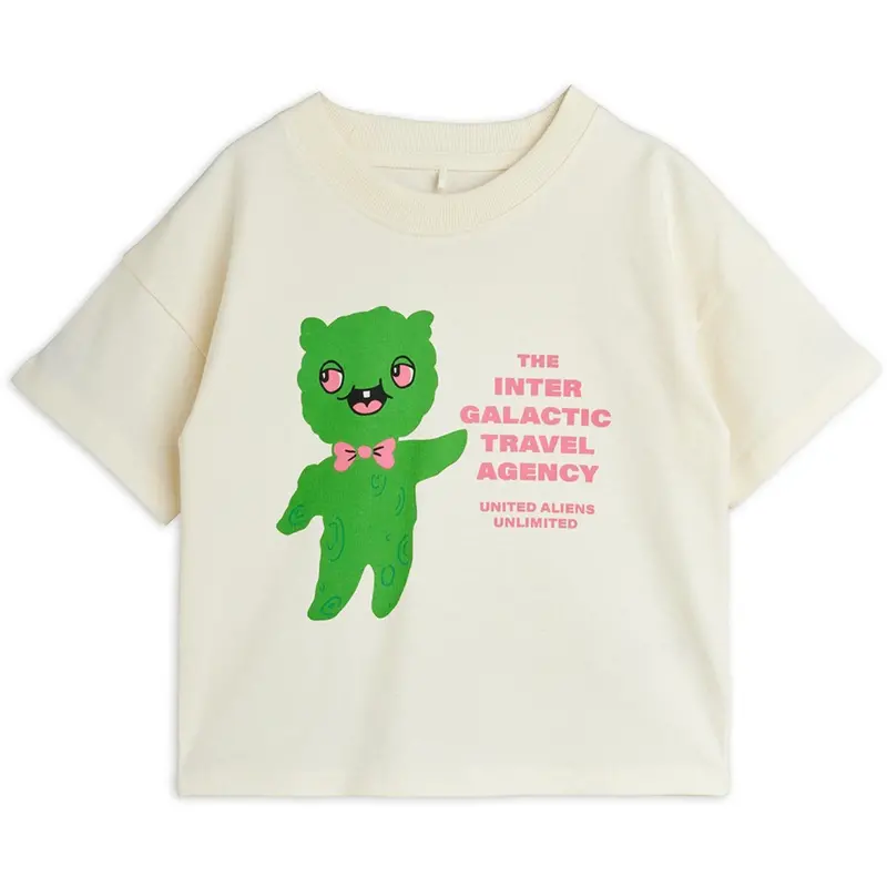 Mini Rodini Off-White Alien Travel Agency Sp Ss Tee 1