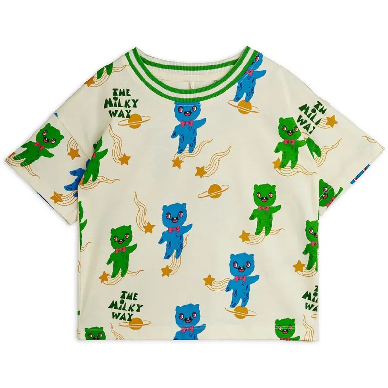 Mini Rodini Off-White Aliens Aop Ss Tee 1