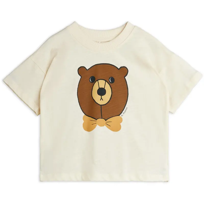 Mini Rodini Offwhite Bear Sp Ss Tee 1