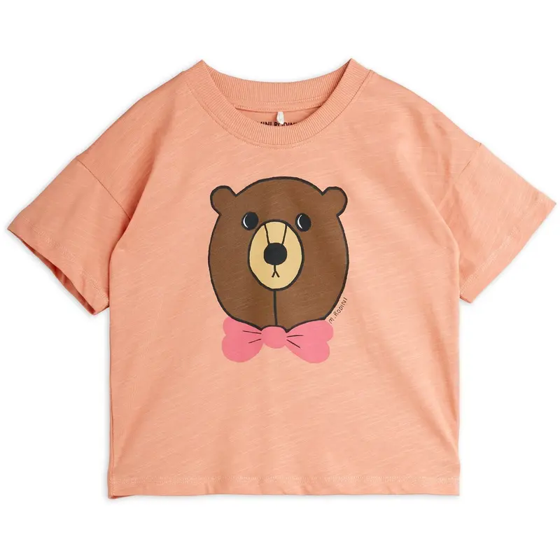 Mini Rodini Pink Bear Sp Ss Tee 1