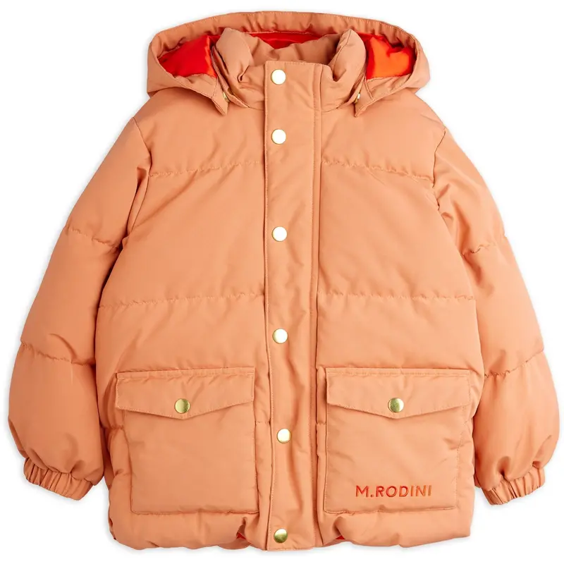 Mini Rodini Pink Solid Heavy Puffer 1