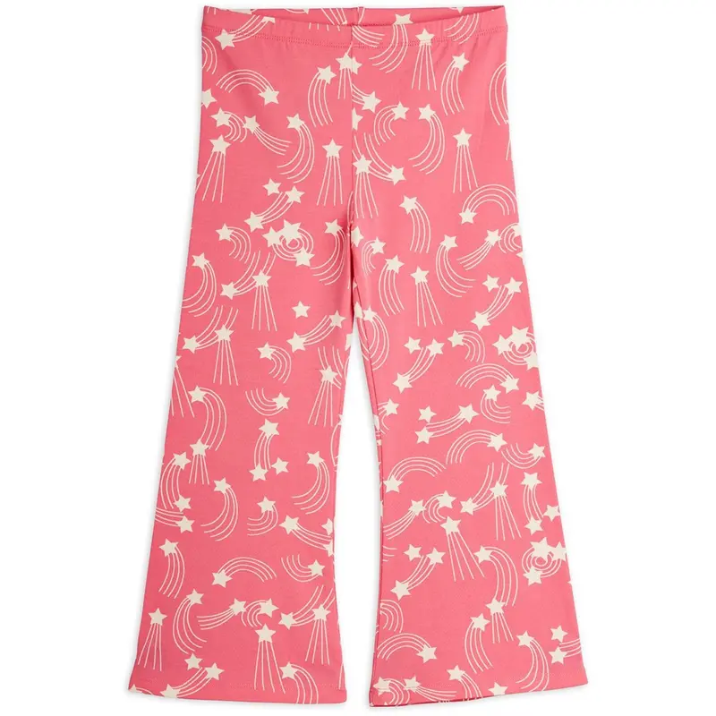 Mini Rodini Pink Starfall Aop Flared Trousers 1