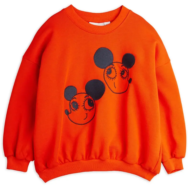 Mini Rodini Red Ritzratz Emb Sweatshirt 1