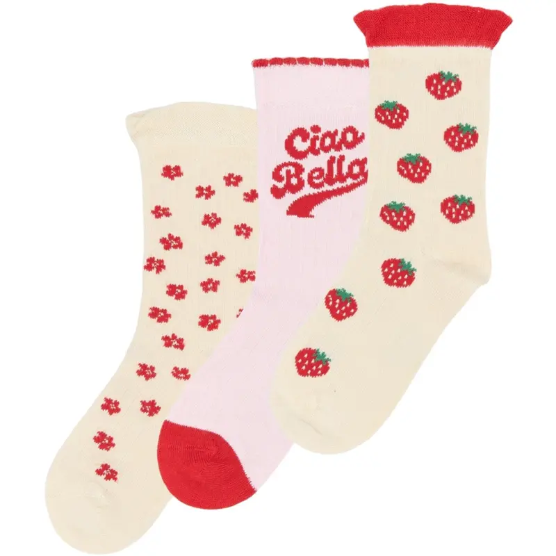 Minipop® Cherry Tomato Marry Bamboo Socks 3-Pack 1