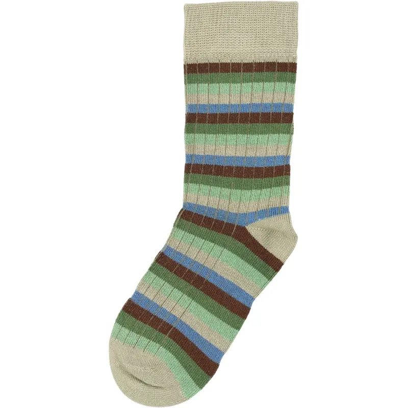 Minipop® Green Bamboo Multi Stripe Socks 1