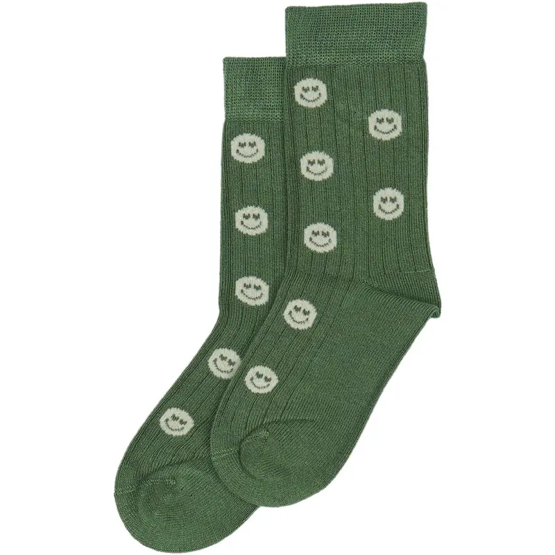 Minipop® Green Smilie Minipop® Bamboo Motif Socks 1