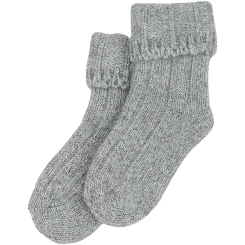Minipop® Light Grey Melange Minipop Wool Heavy Baby Sock 1