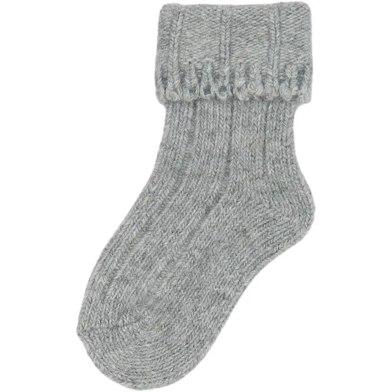 Minipop® Light Grey Melange Minipop Wool Heavy Baby Sock 3
