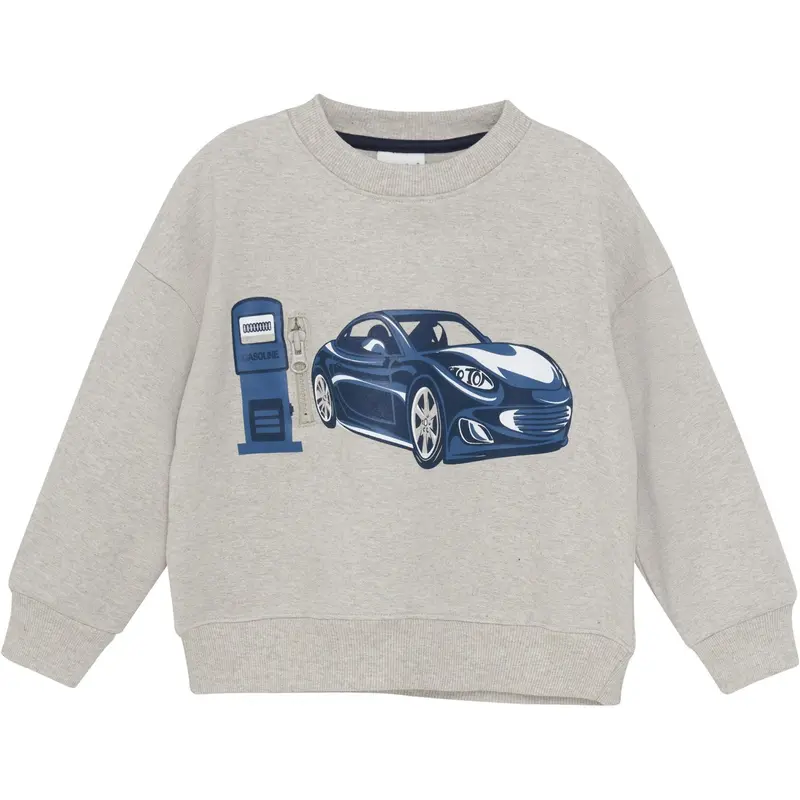 Minymo Beige Melange Sweat Ls 1