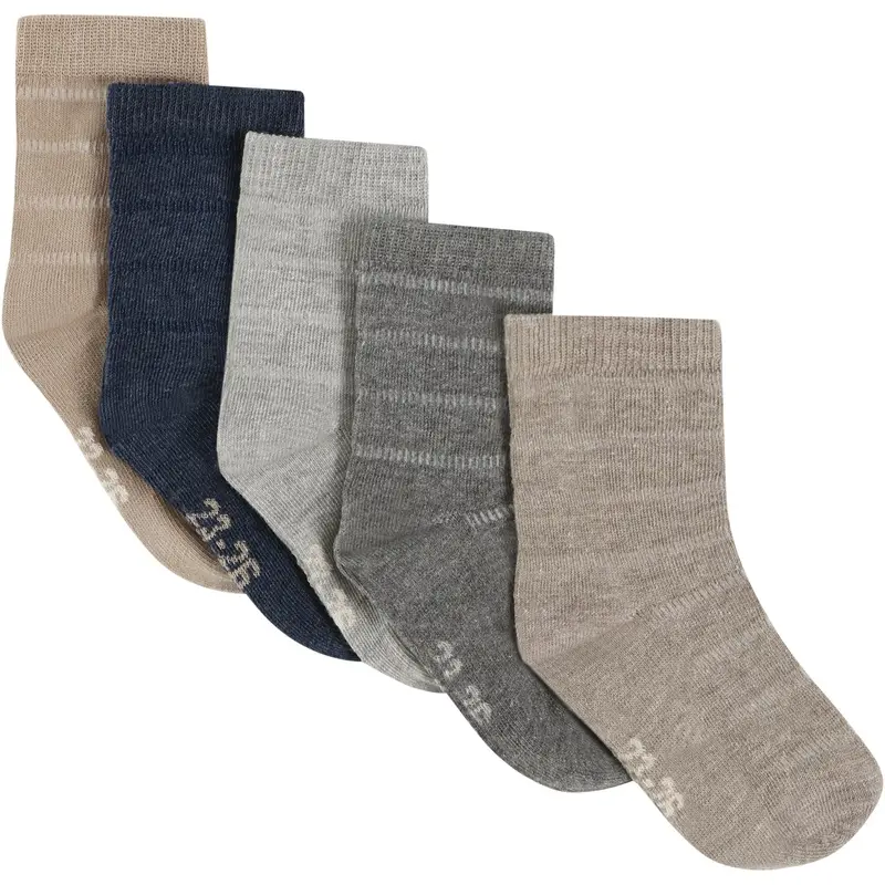 Minymo Blue Nights Socks W. Knit (5-Pack) 1