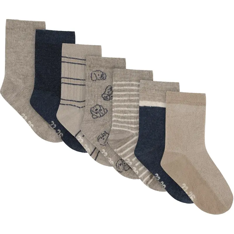 Minymo Blue Nights Socks W.Pattern (7-Pack ) 1