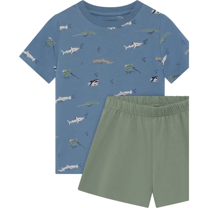 Minymo Blue Shadow T-Shirt+Short Set Aop 1